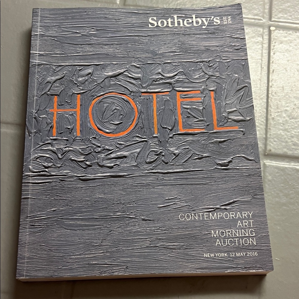 Sotheby's Contemporary Art Auction Catalog Coffee Table Book Collectible 2016